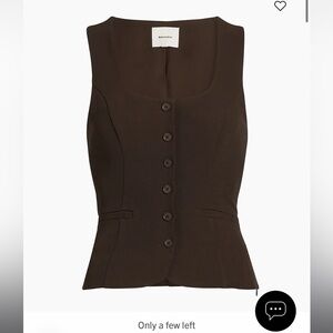 Reformation The Delanie Top Vest in Brown